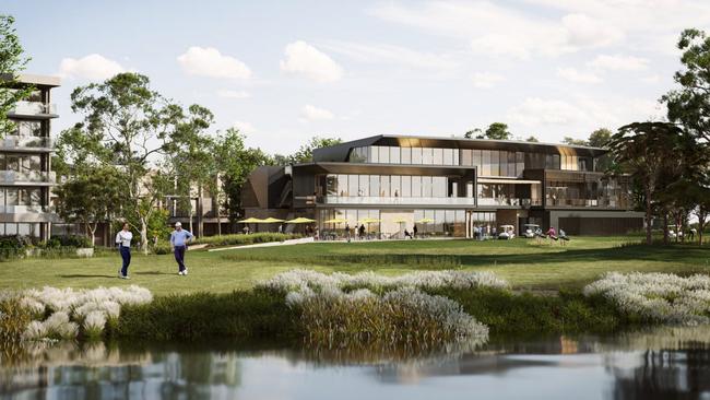 The development would overlook the club’s golfing greens.