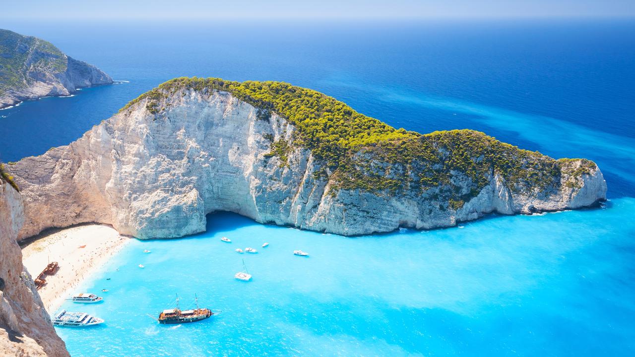 Navagio bay and Ship Wreck beach in summer. The most famous natural landmark of Zakynthos, Greek island in the Ionian Sea Escape 2024 Sat Mag Photo - iStock