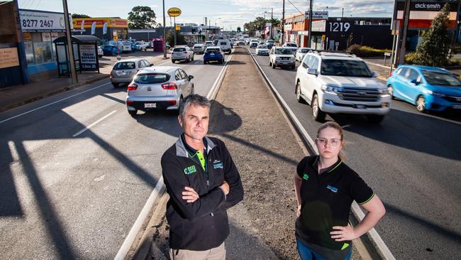 Steve Eckert and Demi-Lee Cross of Eco Building Supplies in Clovelly Park. Picture: Tom Huntley