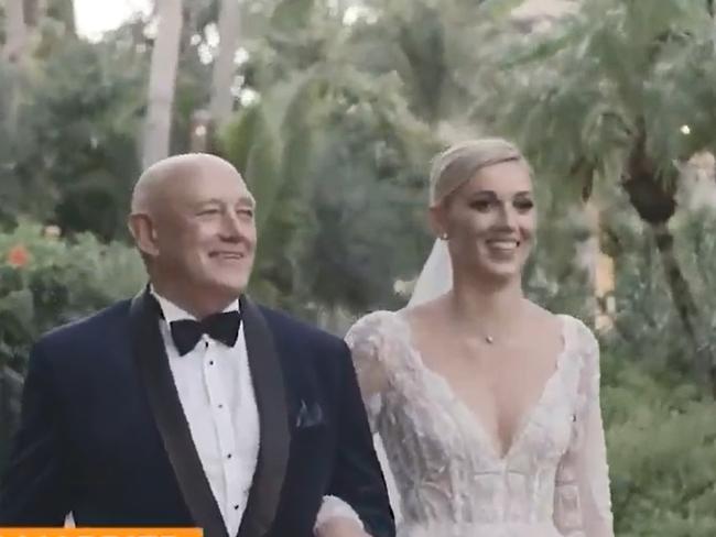 Karl Stefanovic and Jasmine Yarbrough wedding in Cabo. Picture: The Today Show