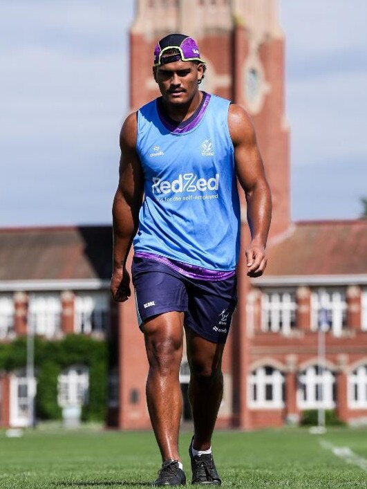 Shawn Blore at his first Melbourne training session. Picture: Instagram