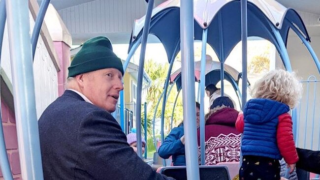 Boris Johnson at Peppa Pig World.