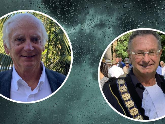 Coffs Harbour City Councillors Rodger Pryce and mayor Paul Amos.