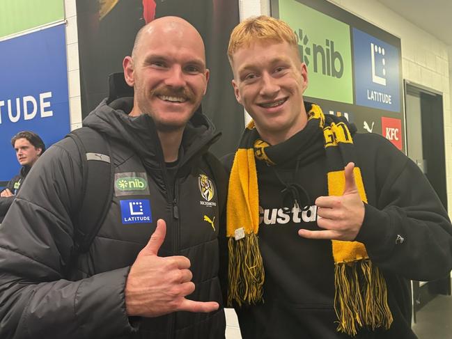 Callum Smith with top Tiger Kamdyn McIntosh.