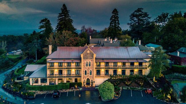 The grand façade of Mount Lofty House, Adelaide Hills