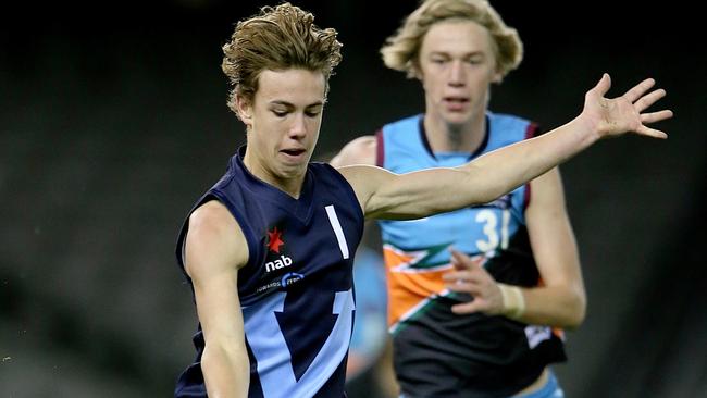 National under-18 championships matches at Etihad Stadium. Callum Brown in action for Metro. Picture: Mark Stewart