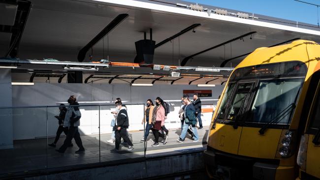 New South Wales commuters are being warned to brace for massive delays, cancelled services and chaos as rail workers launch four days of industrial action after the state government cancelled an important post-budget meeting with unions. Picture: NCA NewsWire / Flavio Brancaleone.