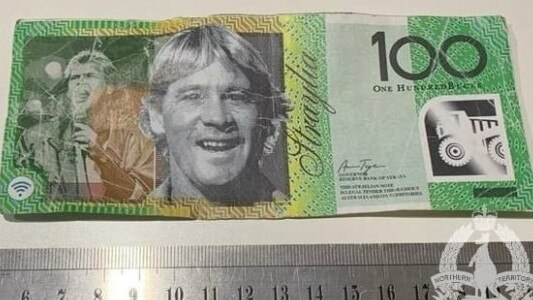 Steve Irwin used on fake $100 bills. Picture: NTPFES