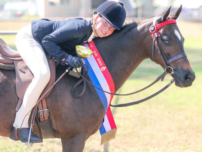 Lily-Rose Streeter and Lavuka Carnival compete on day two of the Royal Darwin Show. Picture: Glenn Campbell