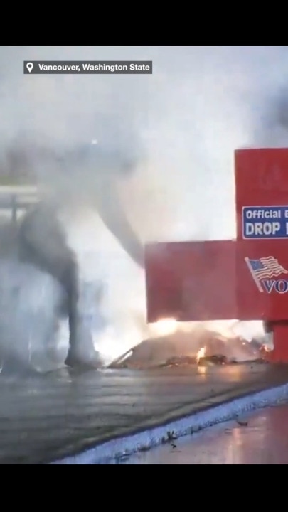 Hundreds of votes destroyed after explosive device burns ballot box