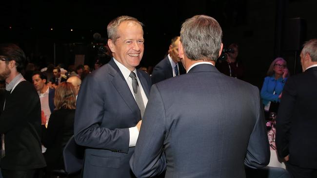 Labor Leader Bill Shorten arrives at the Economic &amp; Social Future Outlook Conference in Melbourne last night. Picture: Stuart McEvoy