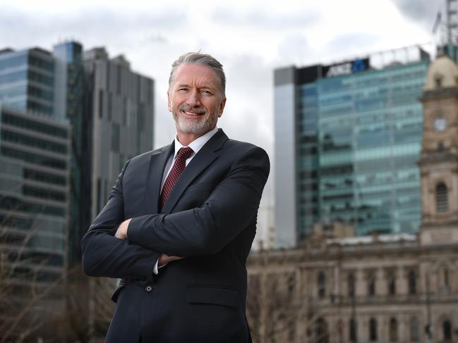 28/8/15 - New CEO of Adelaide City Council, Mark Goldstone in Victoria Square. Photo Naomi Jellicoe