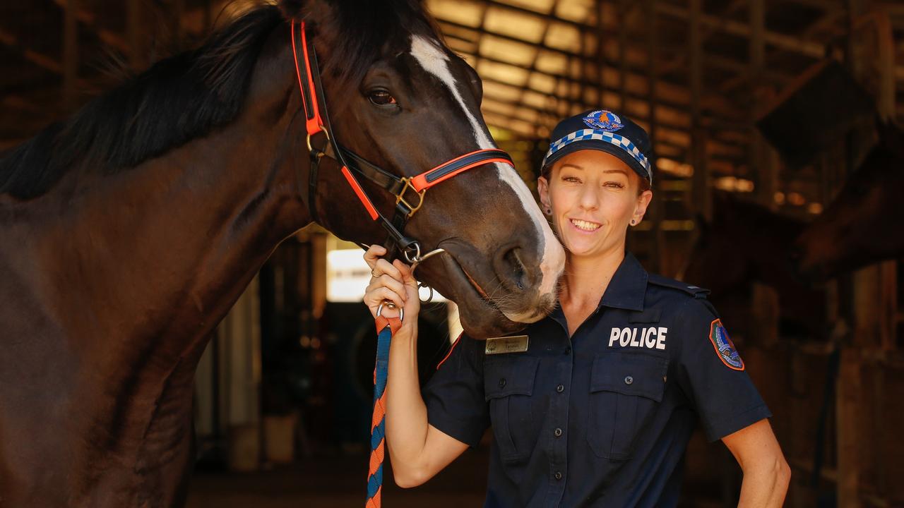 Constable Melanie Tyndall and "Saltito" in August, 2019. Photo: Glenn Campbell.