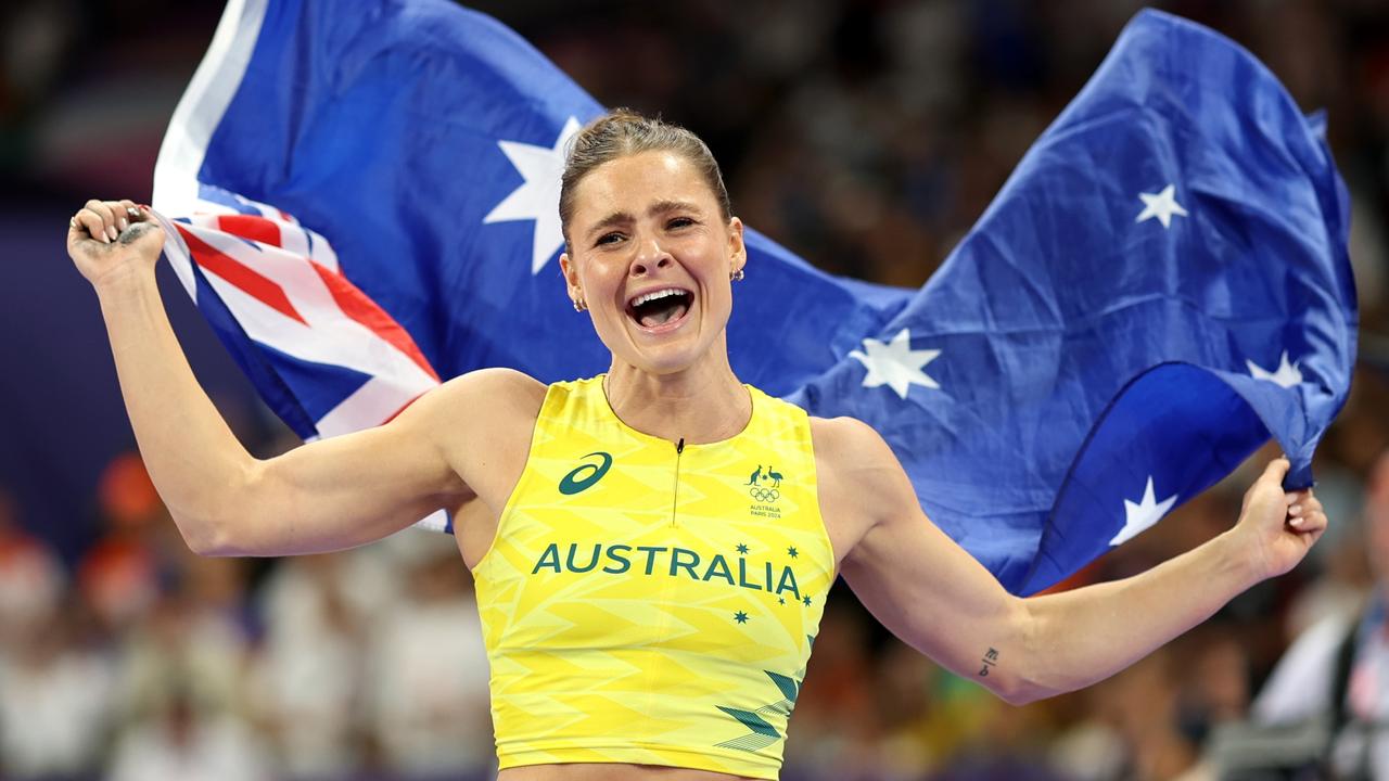 Kennedy is the first Australian woman to win a gold medal in the pole vault. Picture: Cameron Spencer/Getty Images