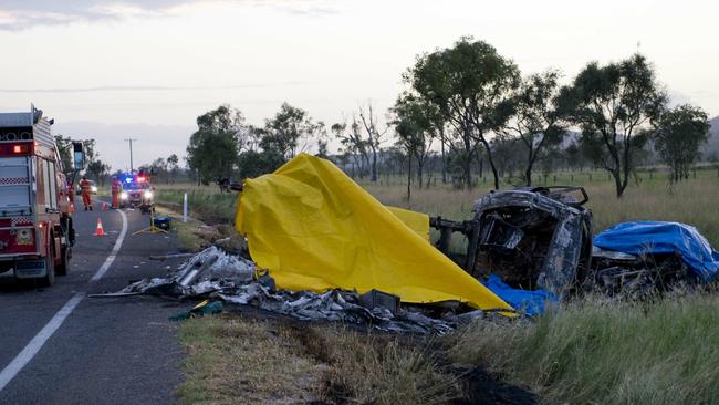 Five people died in a two-vehicle crash between a campervan and car on Bruce Highway near St Lawrence in 2009.