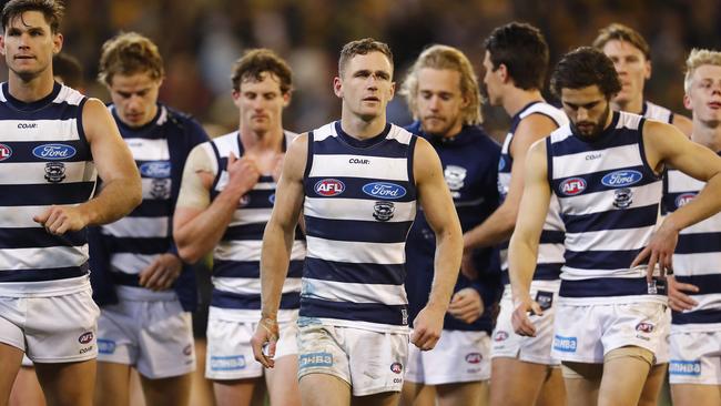 Geelong must regroup — and fast — before taking on the Swans. Pic: Michael Klein