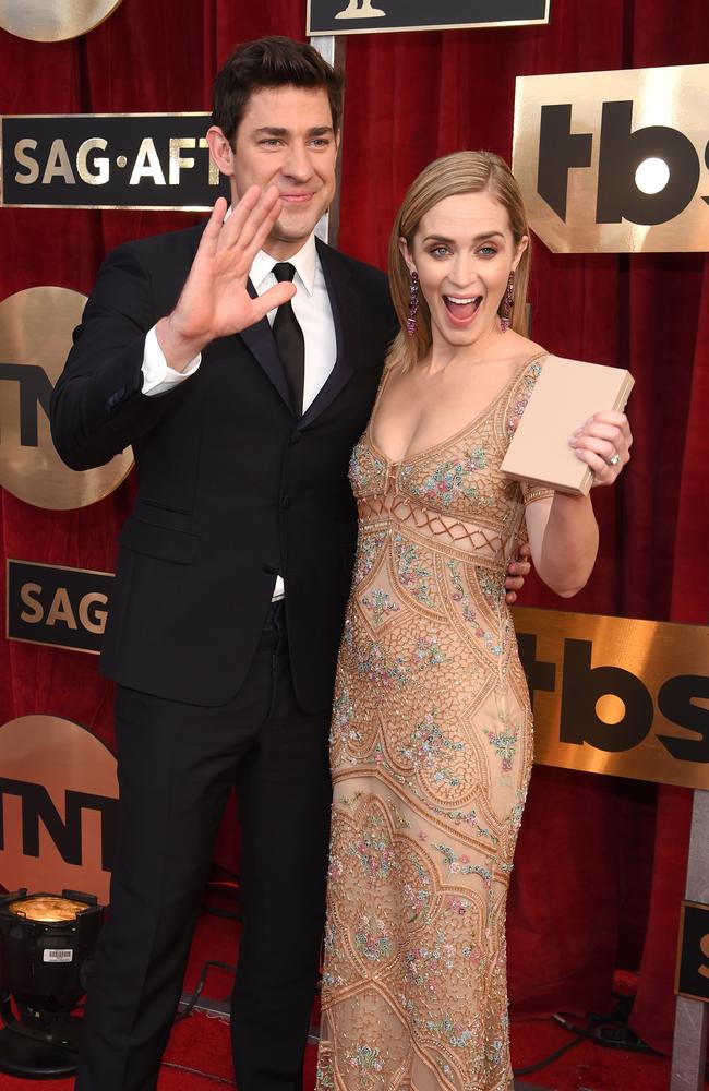 John Krasinski and Emily Blunt attend The 23rd Annual Screen Actors Guild Awards at The Shrine Auditorium on January 29, 2017 in Los Angeles, California. Picture: Getty