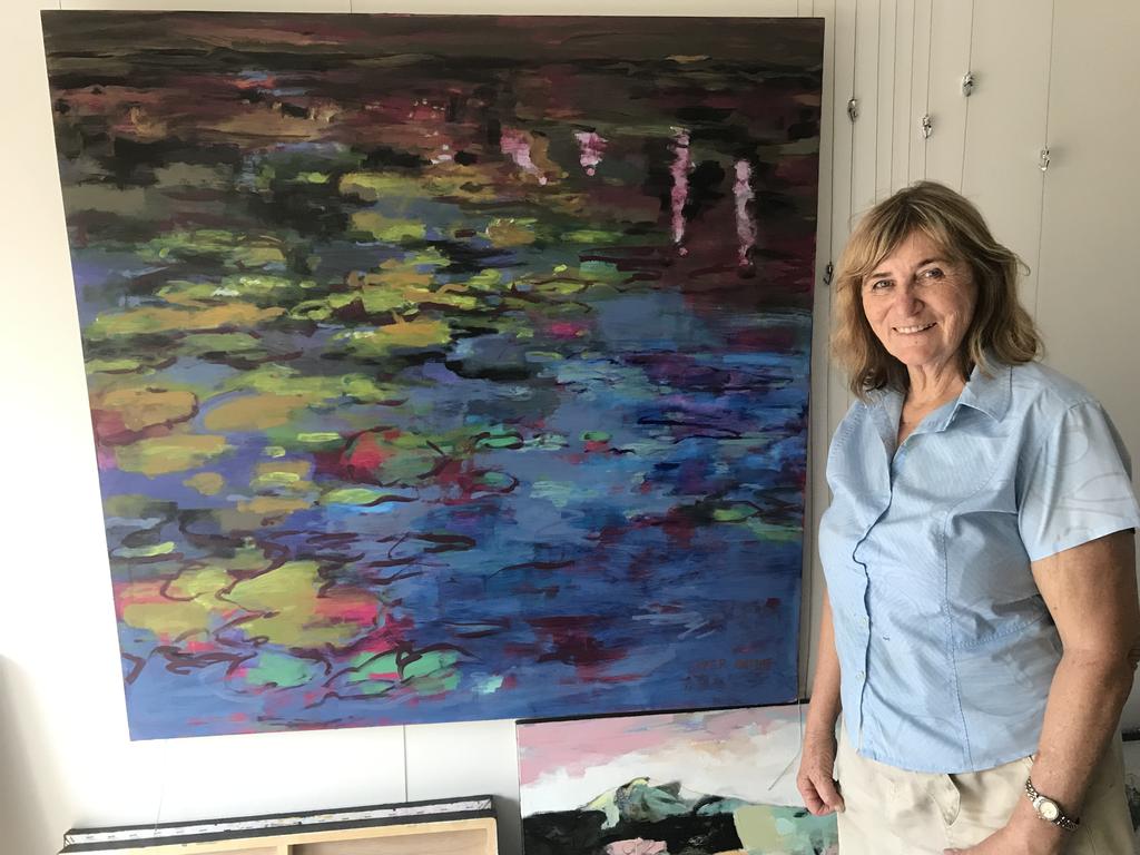 She said she painted the goose ponds as she loves nature. Picture: Andrew Sorensen