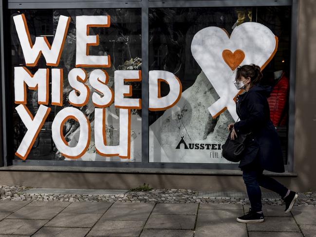 A reopened store in Berlin, Germany. Picture: Getty Images