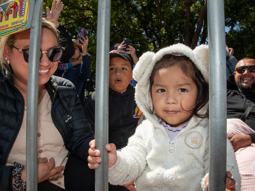 Eva QuiJano watching the Grand Central Floral Parade.Carnival of FlowersSaturday September 16, 2023