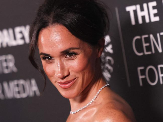 Meghan Markle, Duchess of Sussex arrives for The Paley Center for Media gala honoring actor and director Tyler Perry, at the Beverly Wilshire Hotel in Beverly Hills on December 4, 2024. (Photo by ETIENNE LAURENT / AFP)