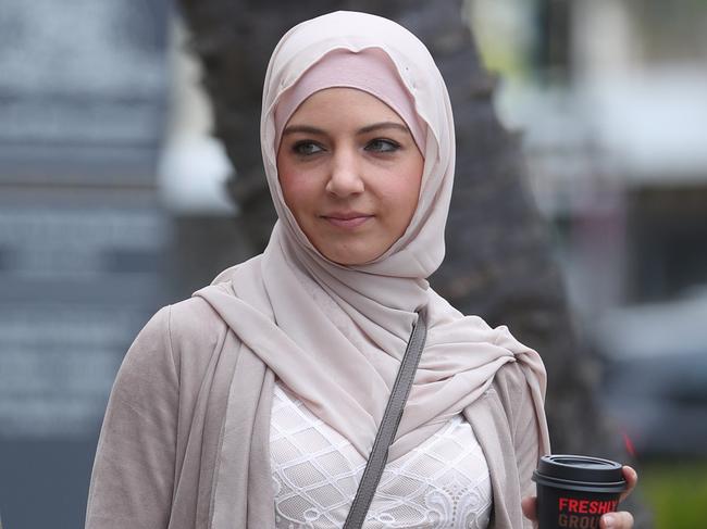 Rana Elasmar arrives at Parramatta Court to give a victim impact statement. Picture: John Grainger