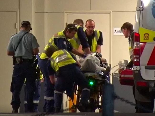 Paramedics work on one of the people taken ill at the weekend festival. Picture: TNV