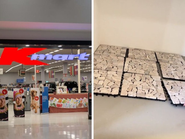 Mum’s take on ‘tacky’ Kmart tile. Picture: TikTok/@sammy.see