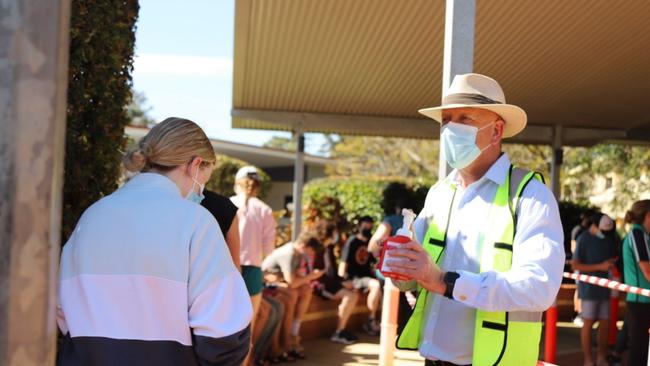 Matthew Flinders Anglican College principal Stuart Meade during the Covid-19 pandemic.