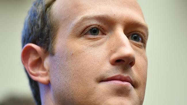 Facebook CEO Mark Zuckerberg. Picture: AFP