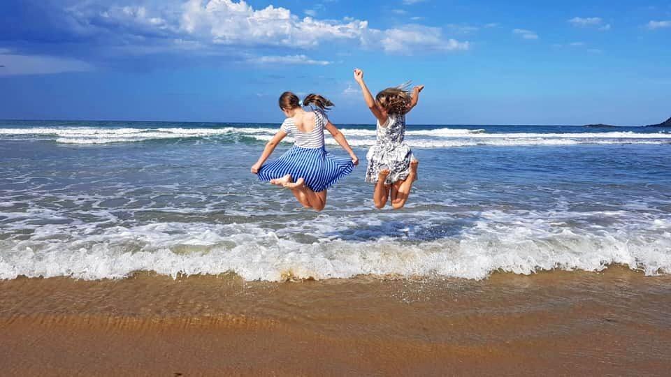 Happiness at the beach. Picture: Juliet Arnold!