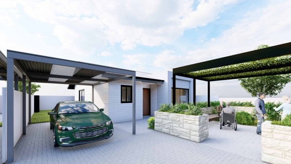 Each dwelling will have at least two bedrooms and a carport. Picture: Section Six Architects