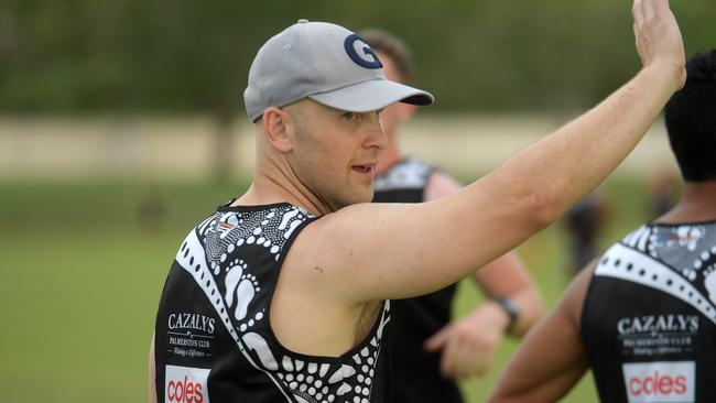 Gary Ablett Jr gets involved at Palmerston’s training session. Picture: (A)manda Parkinson