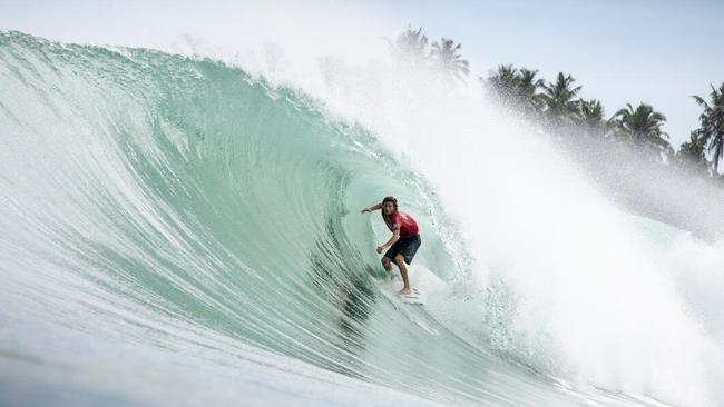 Clayton-Brown finished an impressive fifth at the WSL QS event in Nias, Indonesia, last year. Photo: WSL/Federico Vanno/Liquid Barrel