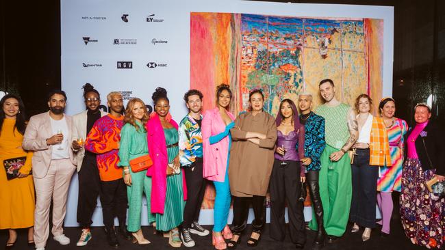 Design icon India Mahdavi with Melbourne personalities at the opening night of NGV exhibition Pierre Bonnard: Designed by India Mahdavi. Picture: Jessie Obialor