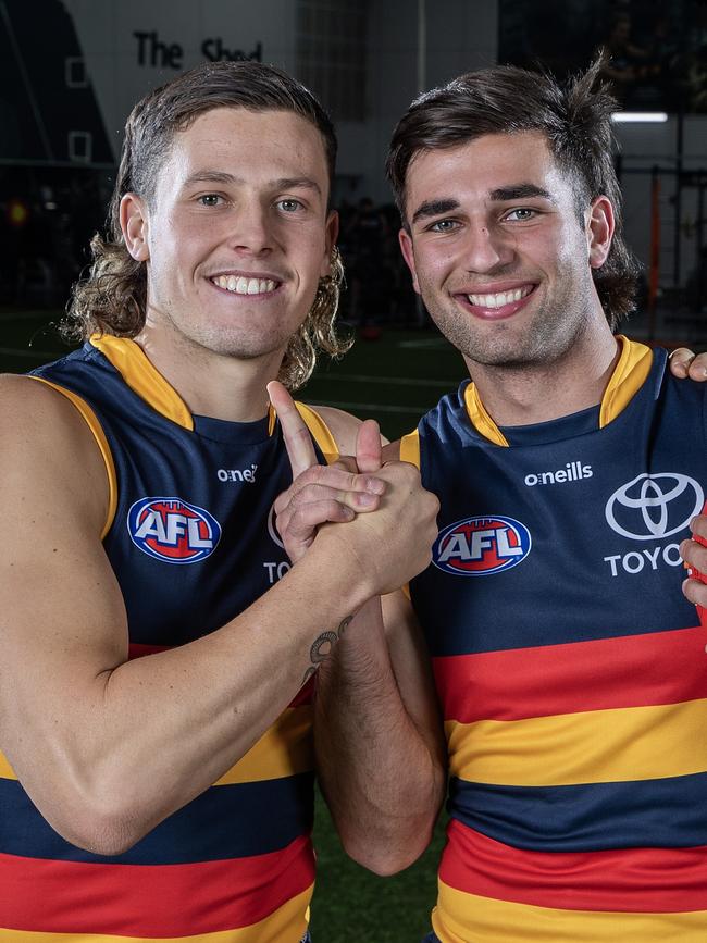 The Crows kids, including Jake Soligo and Josh Rachele, are just as impressive. Picture: Sarah Reed