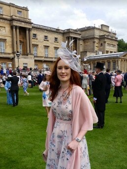 The royal watcher, pictured here at a garden party, travelled to London early to watch the King’s coronation. Picture: Supplied