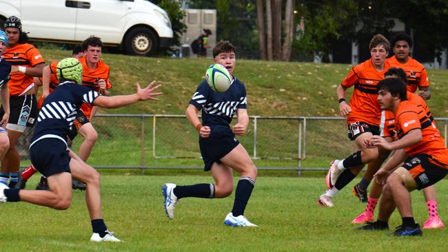 Action from the final match between Shore School and Team NT at the second Deadly Rugby Carnival, 2025. Picture: Darcy Jennings