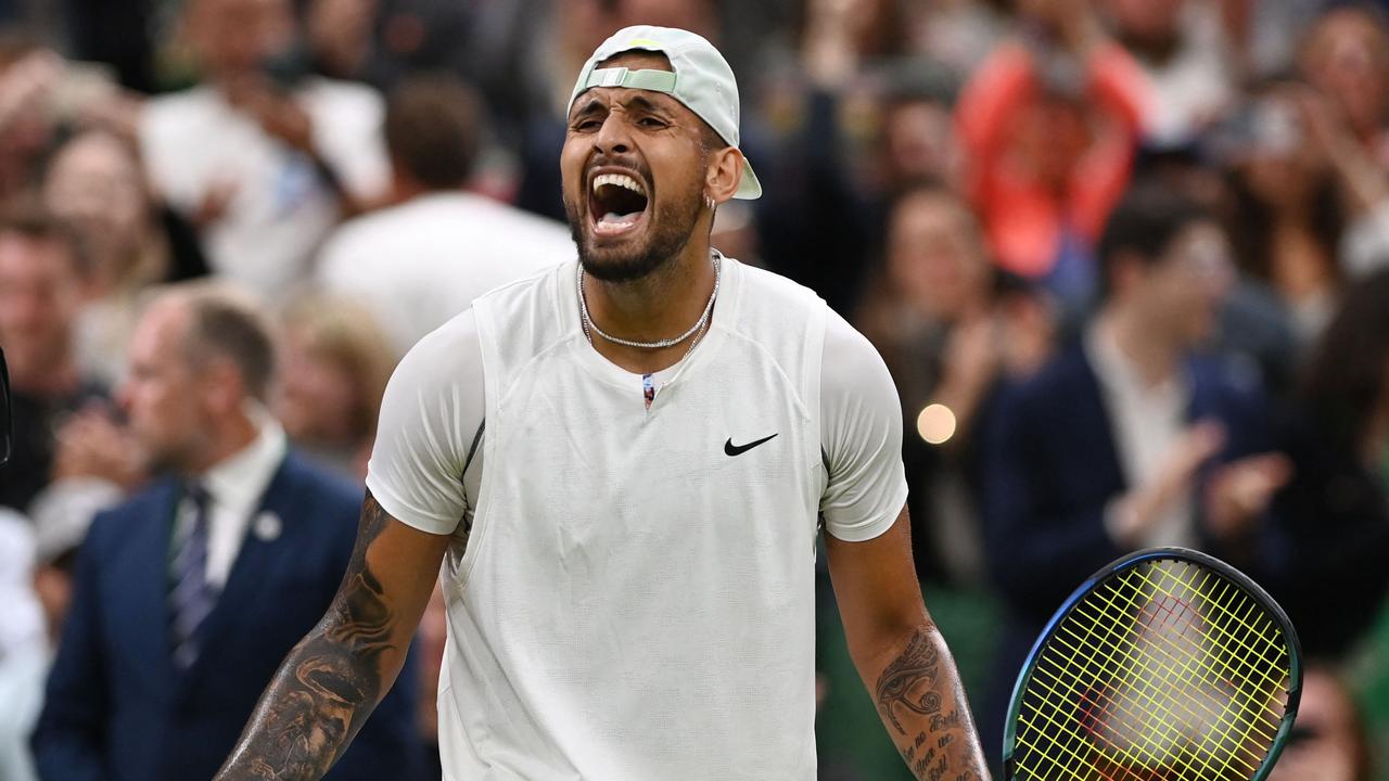 Kyrgios had no sympathy for his opponent. (Photo by Glyn KIRK / AFP)