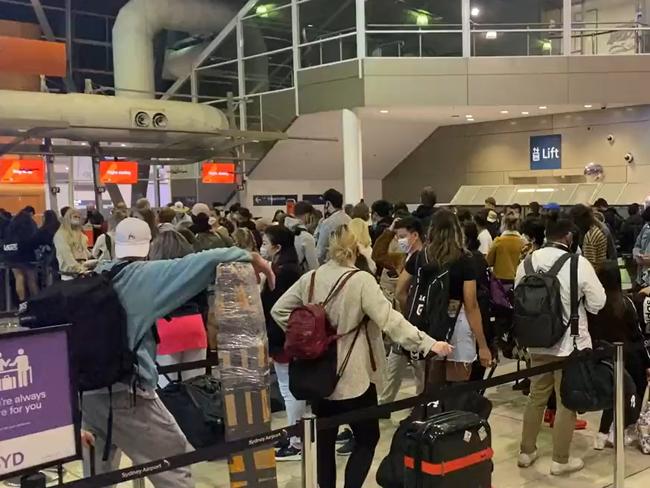 Travellers are being warned delays at airports across the country are set to continue. Picture: Nine News