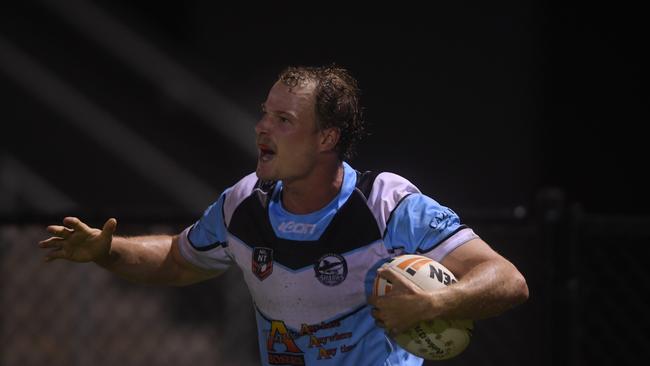 Sharks' Lachie Wright plays against Darwin Brothers in the Humpty Dumpty Foundation round of 2022 NRLNT season. Picture: (A)manda Parkinson