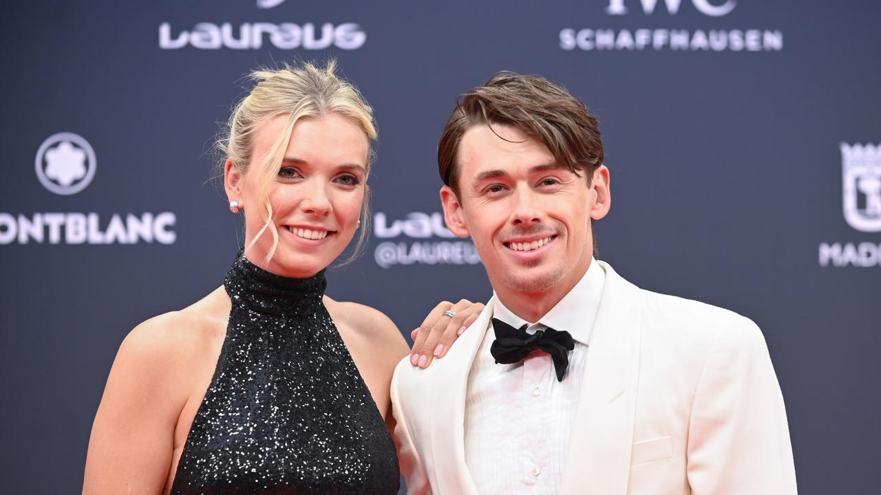 MADRID, SPAIN – APRIL 22: Katie Boulter and Alex Minaur attend the red carpet at the 2024 Laureus World Sport Awards Madrid at Palacio De Cibeles on April 22, 2024 in Madrid, Spain. (Photo by Beatriz Velasco/Getty Images)