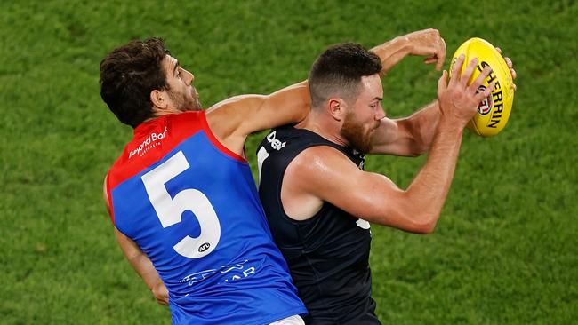 Mitch McGovern was an intercept force against the Demons. Picture: Getty Images