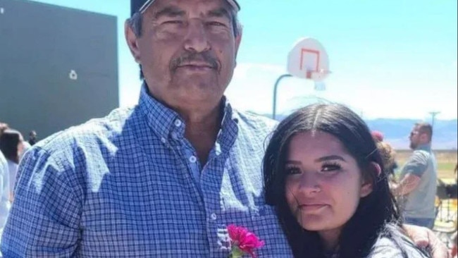 Aaliyah and her grandfather. Picture: Facebook