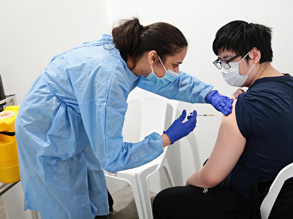 One of the groups suing Mr Hazzard say the “right to earn a living” is eroded by vaccination mandates for certain industries. Picture: NCA NewsWire / Adam Yip