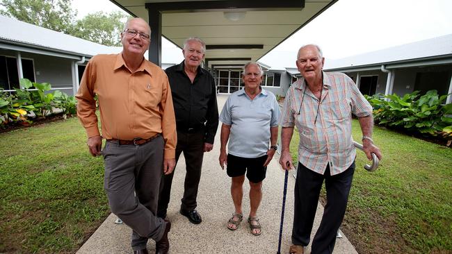 Stan Marsh (right), pictured here with Pyramid Residential Care Centre Chair Paul Gregory and former trustees Ray Hickling and Kevin Murgatroyd, was the founding secretary of Pyramid Residential Care Centre. Picture: Stewart McLean