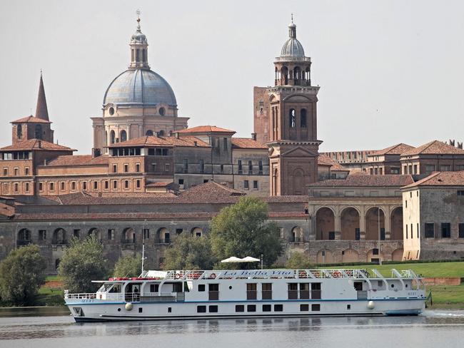 The La Bella Vita six-night all-inclusive singles cruise docked at the renaissance city of Mantua.