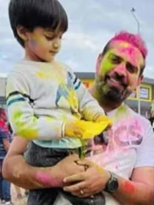 Vivek Bhatia and his 11-year-old son Vihaan (not pictured) were also killed in the crash.