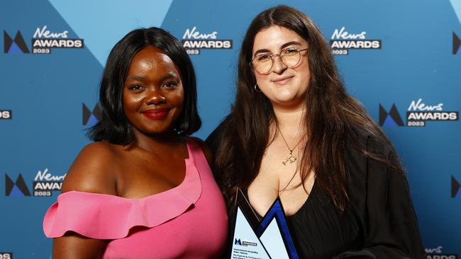 Human Interest Story Telling State/National Award winners, Evangeline Polymeneas and Agnes Gichuhi. Picture: Richard Dobson