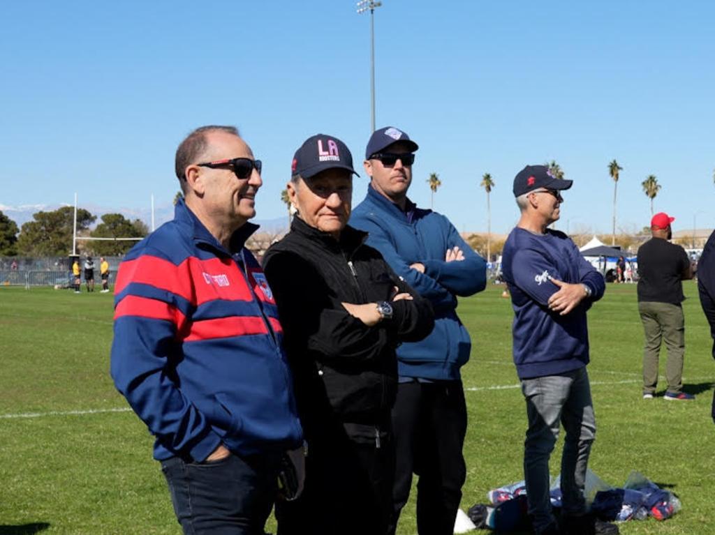 Sydney Roosters bosses watched the LA Roosters. Picture: DTTV